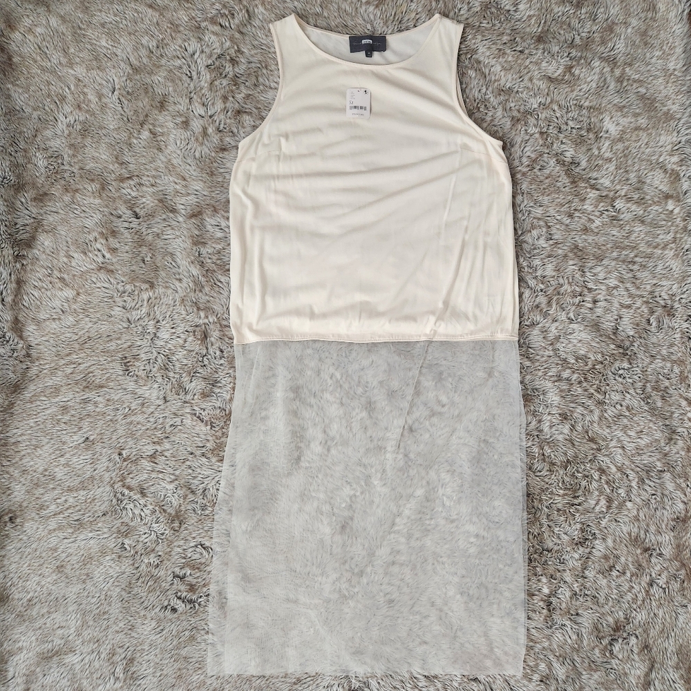 Anthropologie Sundays In Brooklyn Sheer Mesh Maxi Tank‎ Top Ivory Women's Medium